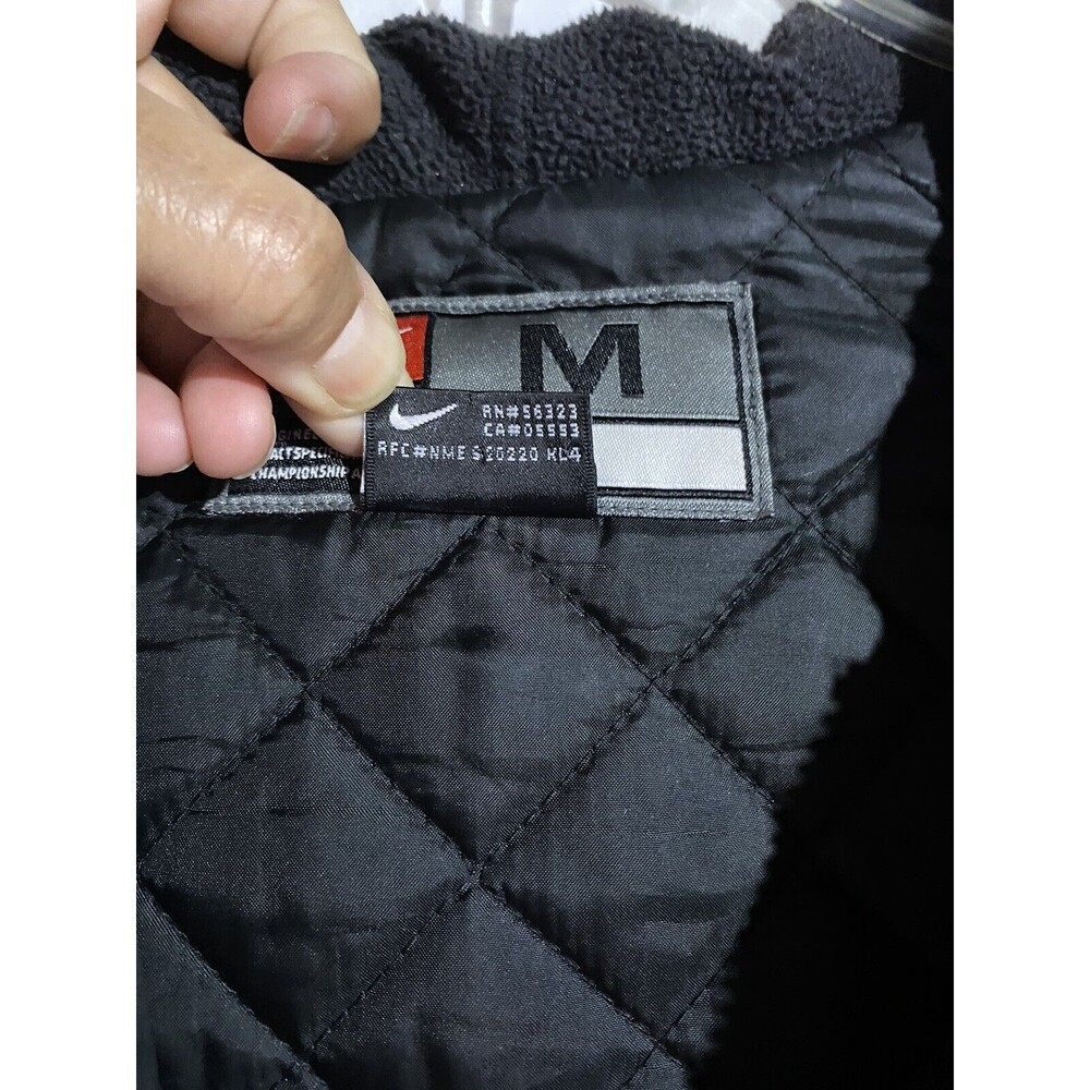 Nike Ohio State Buckeyes Jacket M Red Hooded Pullover‎ Windbreaker Quilted Lined - Picture 10 of 16